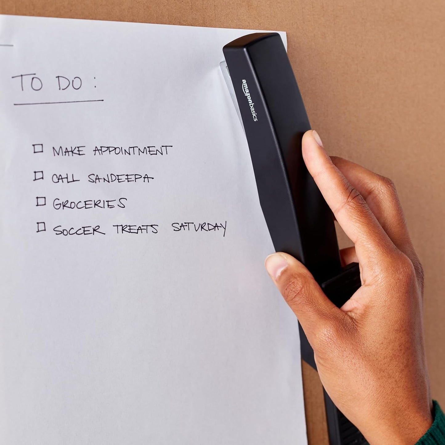 Amazon Basics 25-Sheet Capacity, Non-Slip, Office Desk Stapler with 1000 Staples, Black - Pack of 12