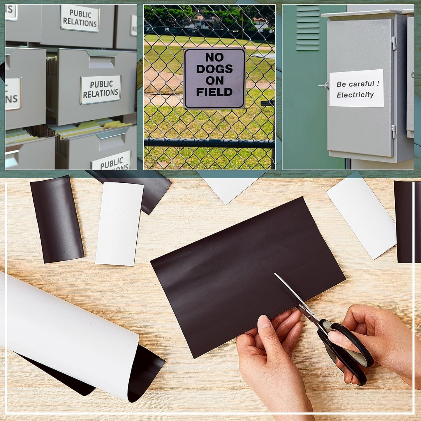 Amylove Blank White Surface Magnet Sheets 24 Inch x 3 Feet, 30 Mil Magnetic Roll Printable Flexible Vinyl Blank Magnetic Sign Sheet Safe for Vehicles DIY Craft Project