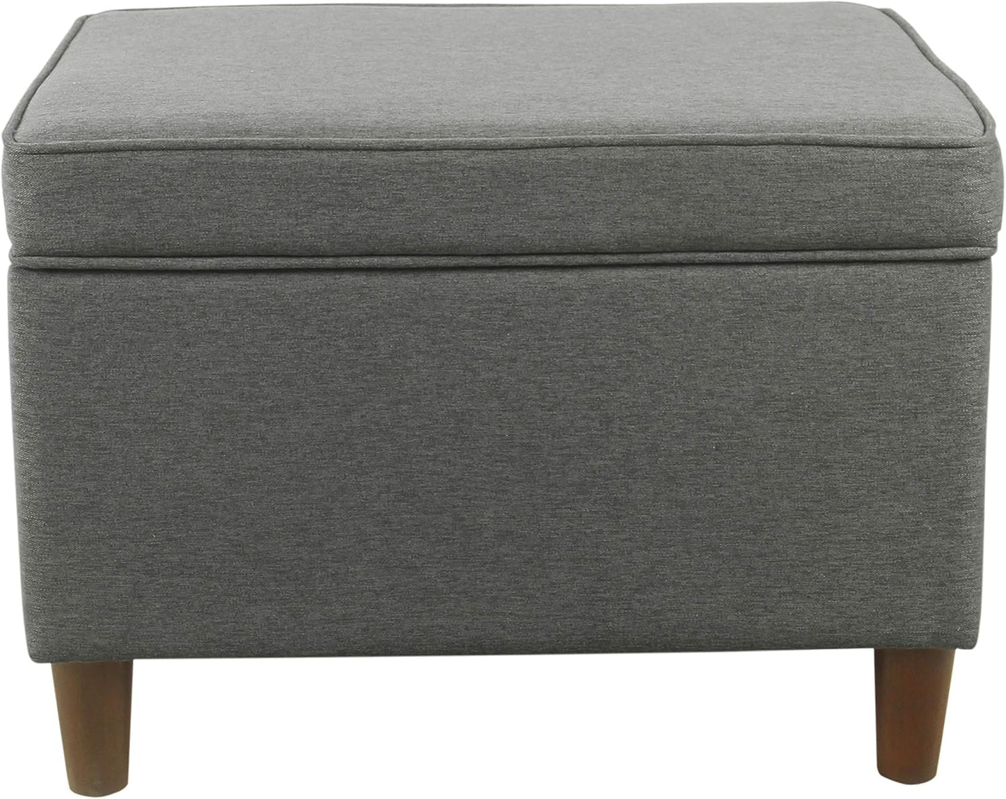 Home Decor | Dinah Collection Modern Storage Ottoman | Ottoman with Storage for Living Room & Bedroom (Grey)