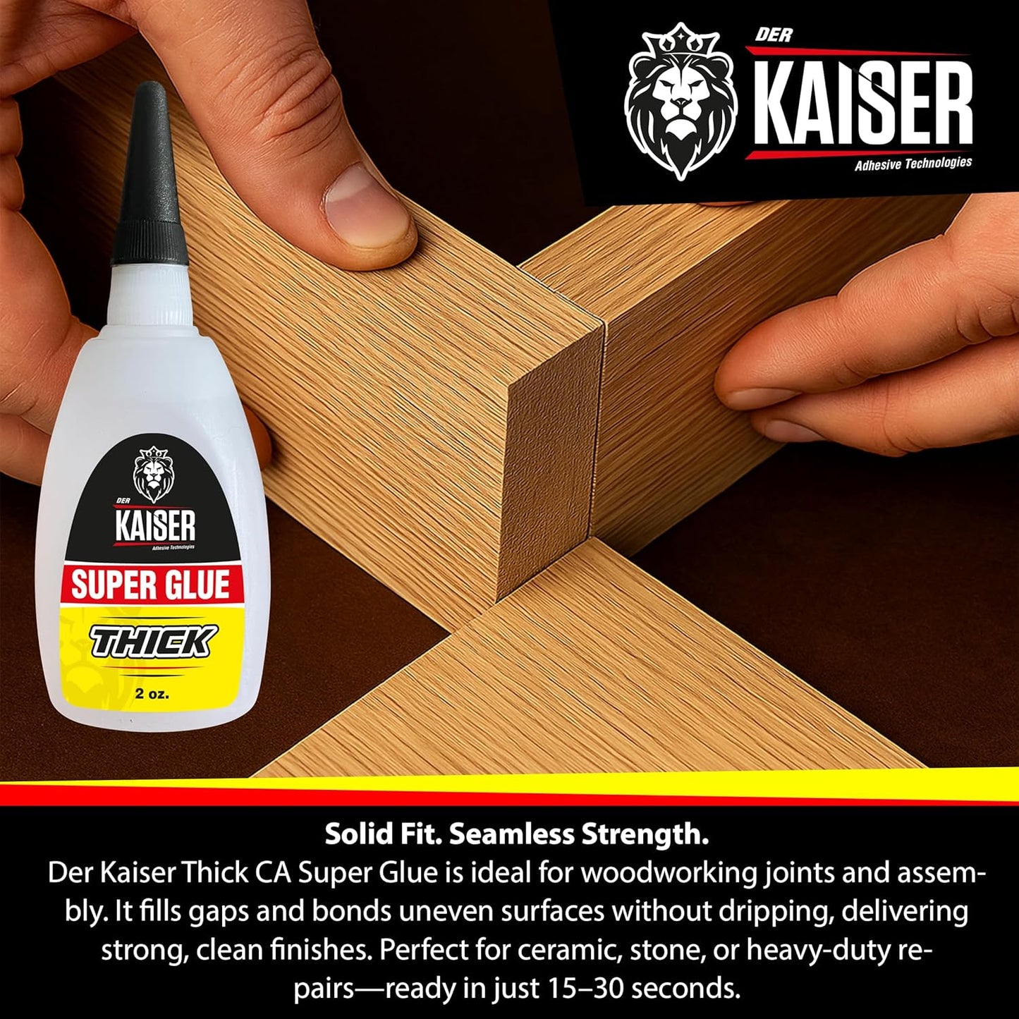 Thick Cyanoacrylate (CA) Super Glue – 2 oz Bottle – Gap-Filling Adhesive for Wood, Stone, Ceramic, and DIY Repairs