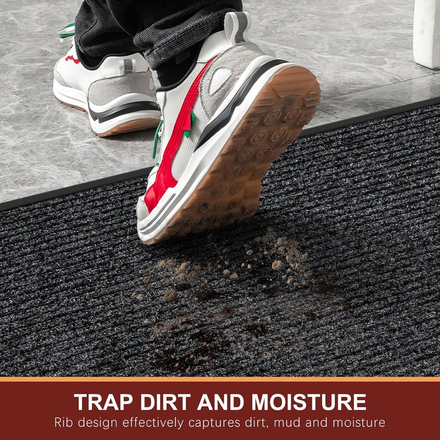 Vicwe Indoor Outdoor Door Mat, 2'x3'Heavy Duty Front Door Mat, Non-Slip Washable Doormats Entrance Mats, Dirt Resistant and Absorbent Doormat, Commercial Outdoor Entrance Floor Mat for Home Office